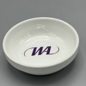 Vtg Rosenthal Germany Bowl with Purple WA in center Advertising Trinket Bowl